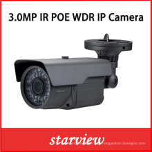 3MP WDR Bullet água-prova de segurança CCTV Network IP Camera